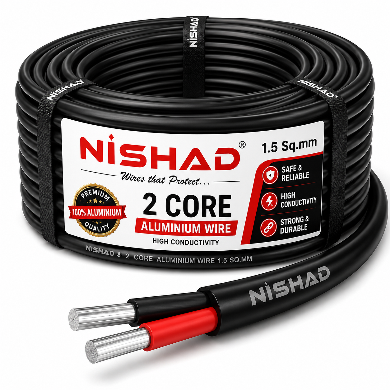 Nishad Twin Flat Cable — Nishad 2 Core Cable