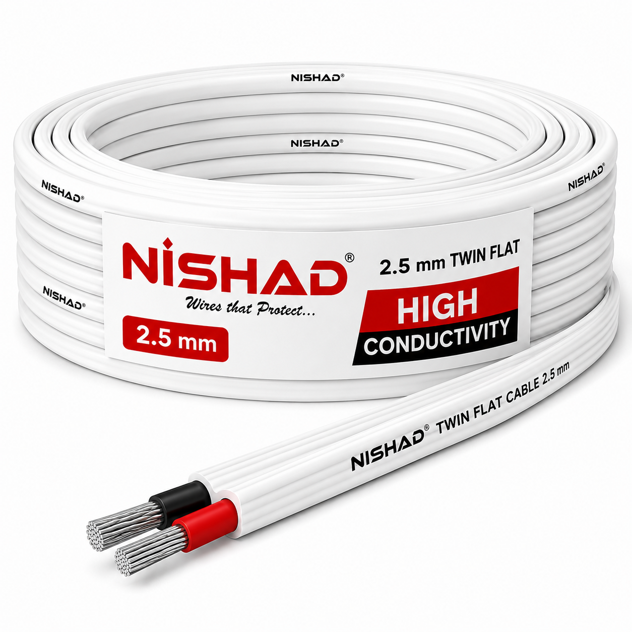 Nishad Twin Flat Cable — Standard